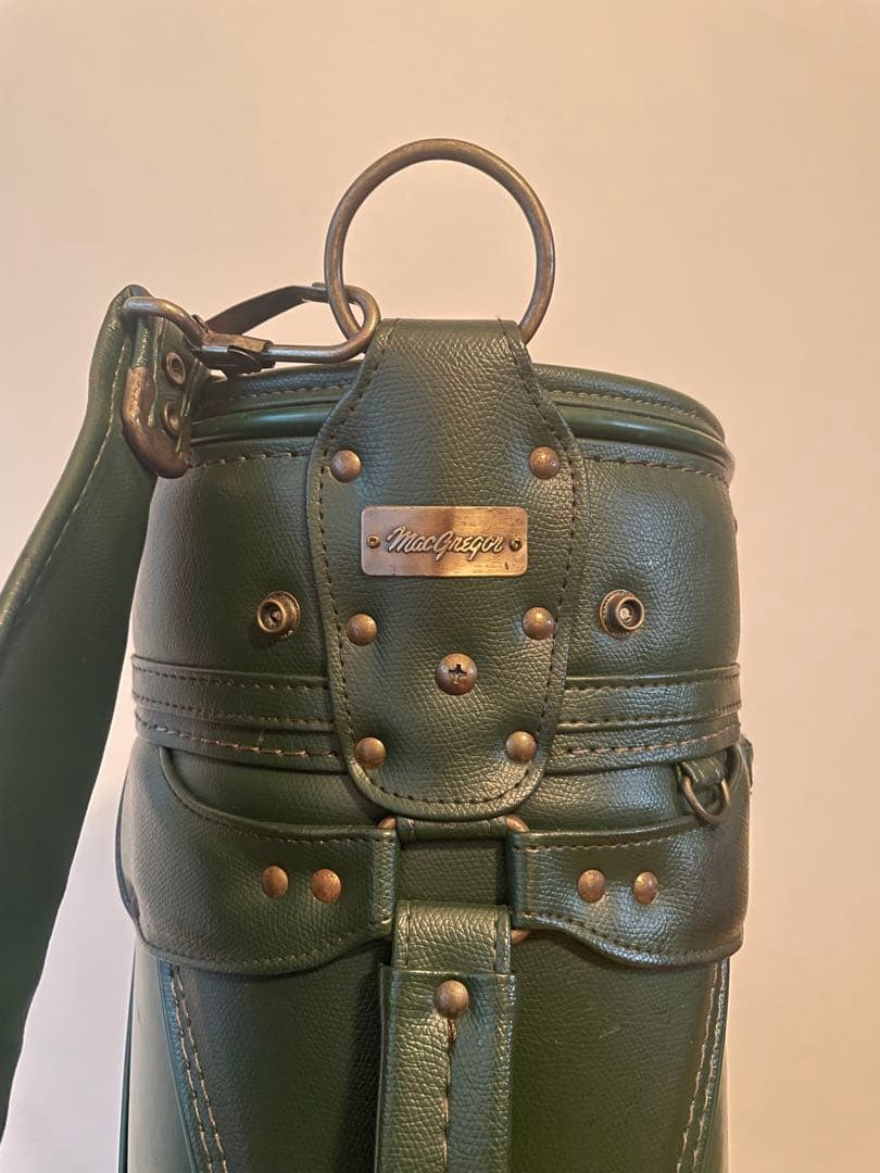 MacGregor 緑色キャディバッグ・本間製シューズバッグ付き