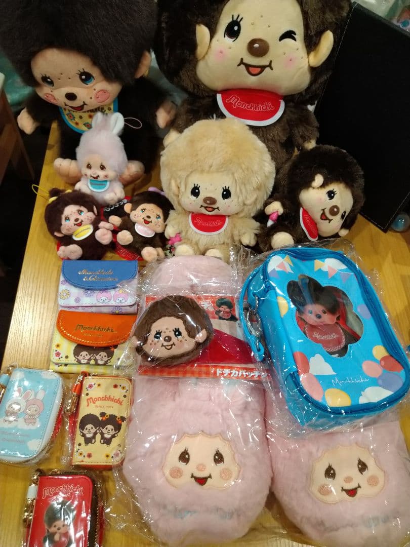 モンチッチ　１５点セット　ぬいぐるみ　マスコット　スリッパ　クリップ　キーケース
