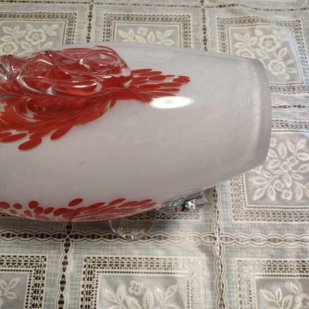 \"未使用\"　小樽北一硝子製『錦鯉』紅白