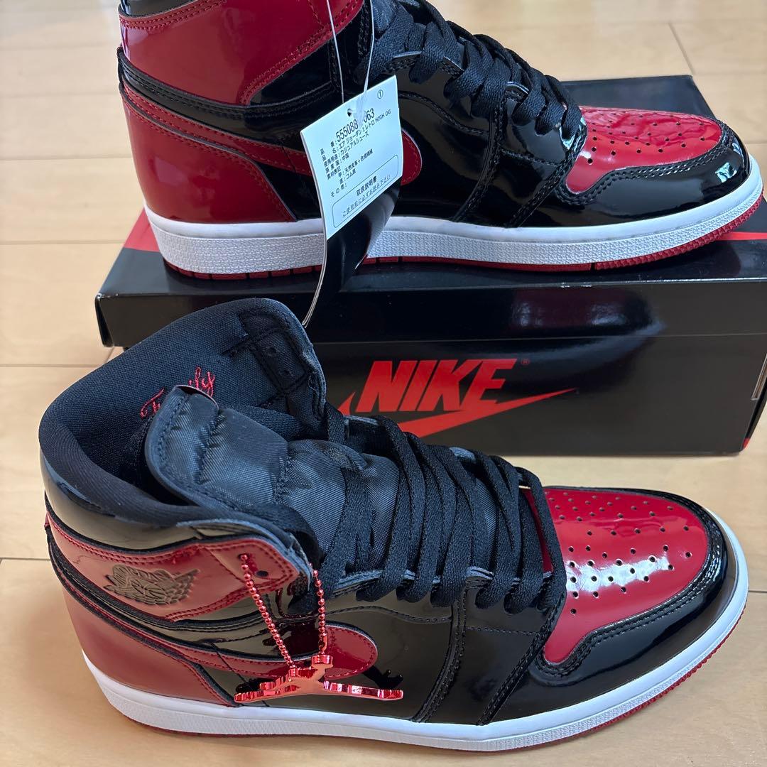 シューズ(男性用) Nike Air Jordan 1 High OG Patent Bred
