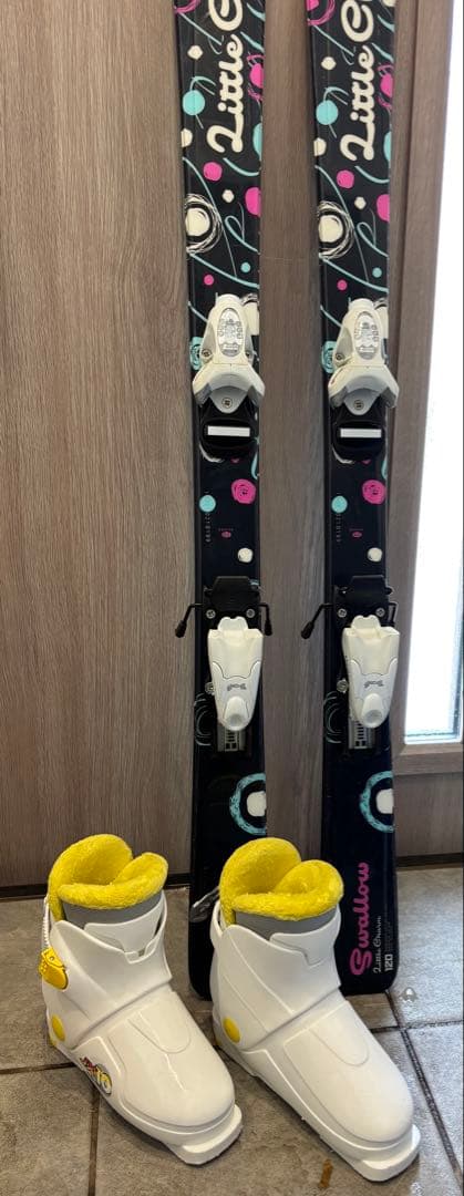 スキー板　120cm 、ブーツ　22cm 板とブーツセット