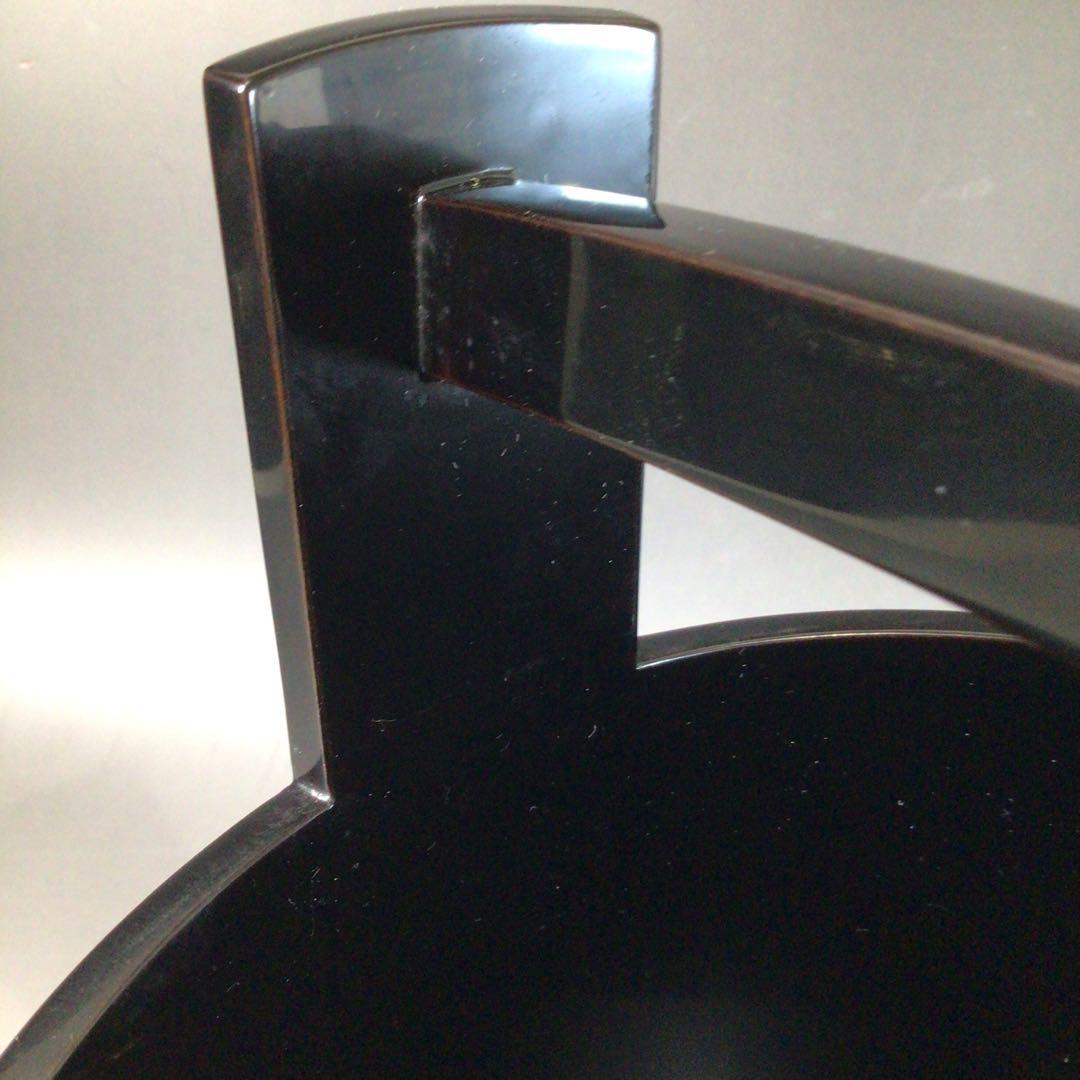 Ｓ９３　水指　『塗師　川瀬表完作』『黒真塗』『手桶水指』　共箱　茶道具