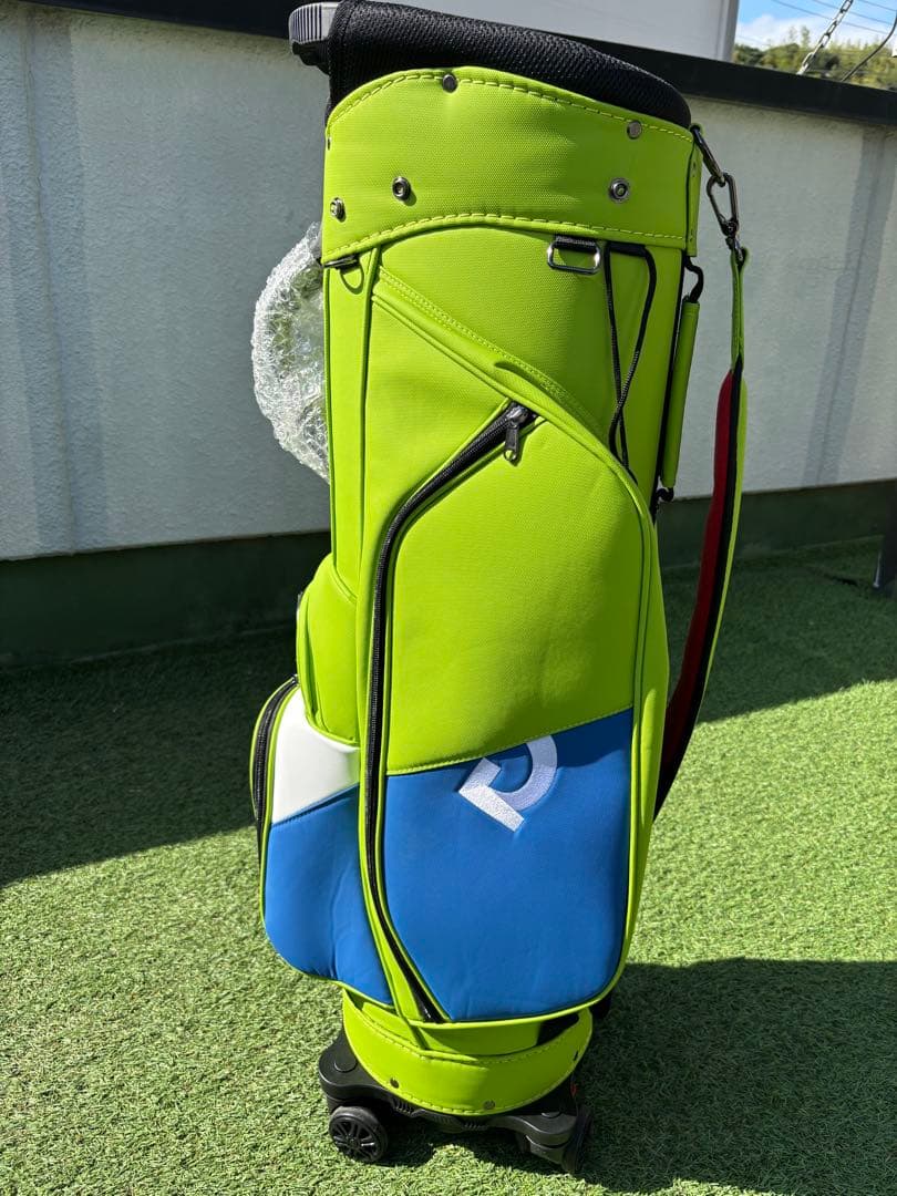 キャスター付　ゴルフバッグ　キャディバッグ　新品　グリーン　ブルー　KING
