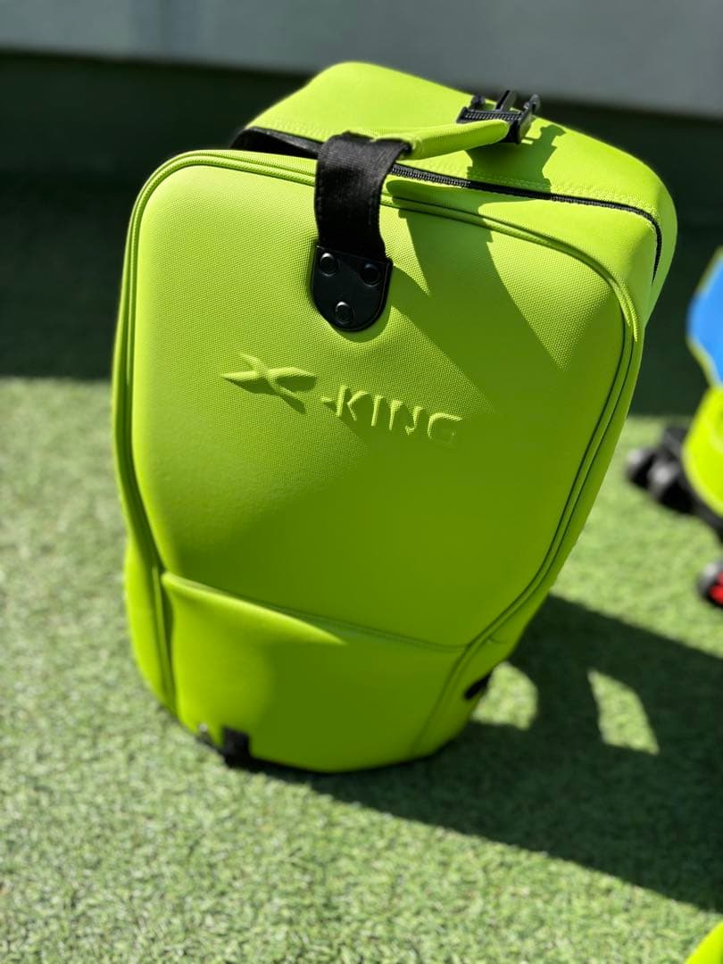 キャスター付　ゴルフバッグ　キャディバッグ　新品　グリーン　ブルー　KING