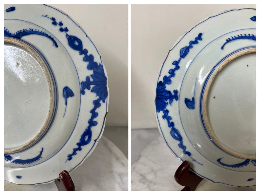 古美術　明時代　 嘉靖万暦年染付皿