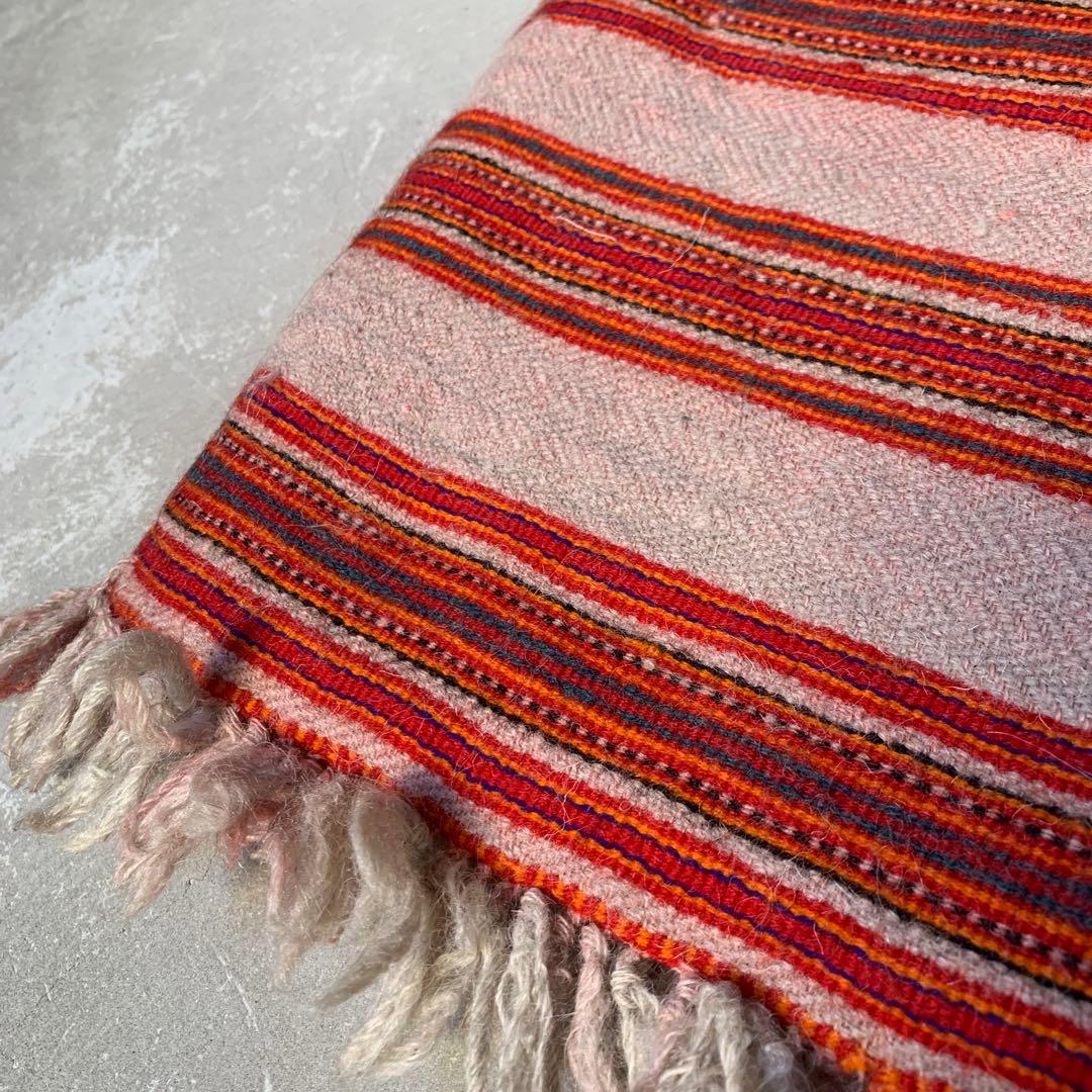 antique vintage ヒマラヤ　ウール　ブランケット　②