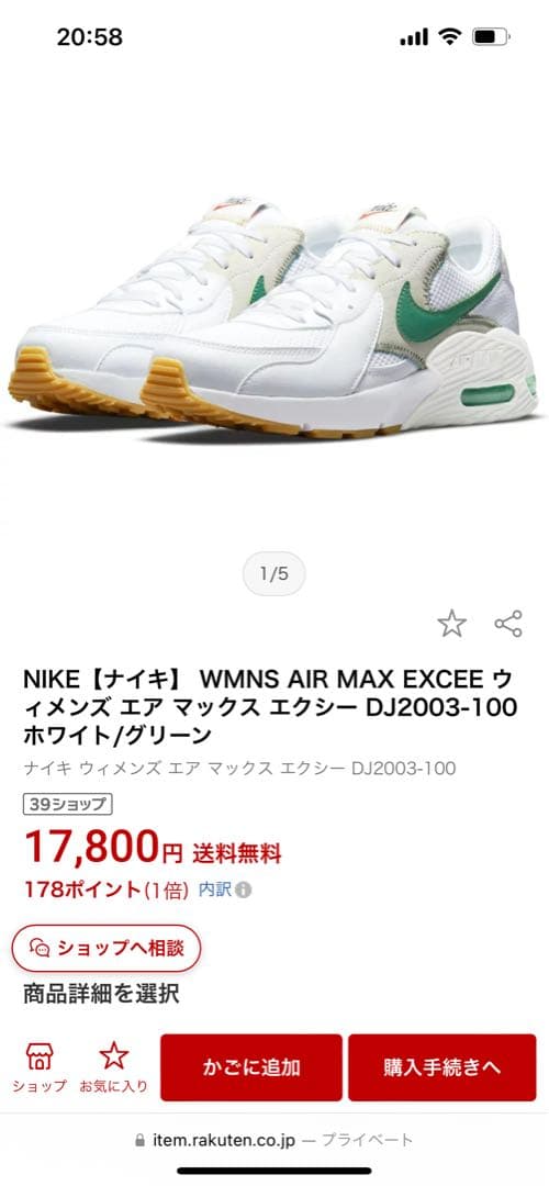 シューズ NIKE WMNS AIR MAX EXCEE DJ2003-100