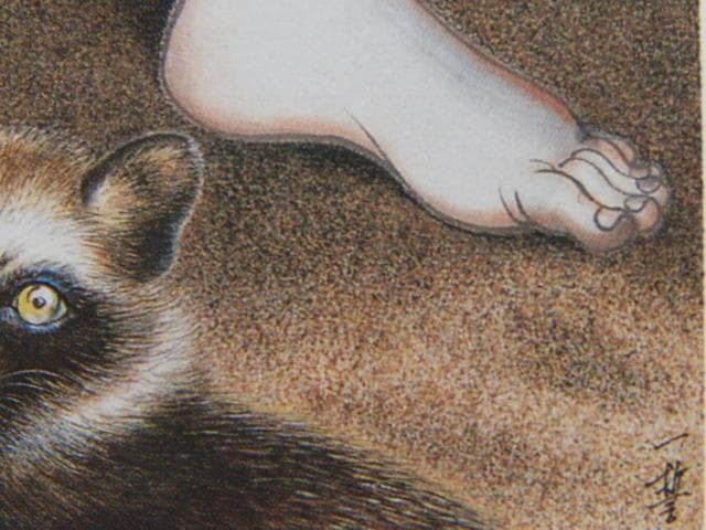 辛島一誓、【白夢燦々（はくむさんさん）】、希少な額装用画集より