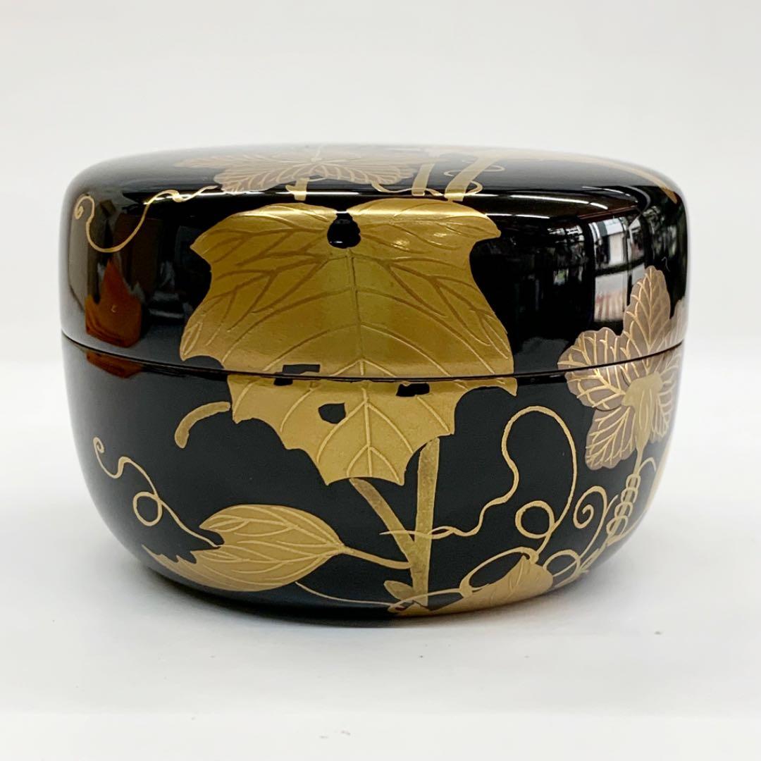 【平棗　玄々斎好写　夕顔】中川秀甫　共箱