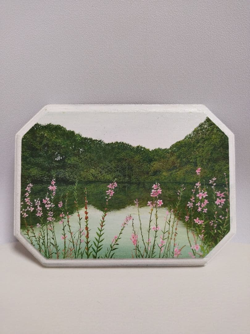 緻密な油絵 小作品 縦12cm 横16.5cm 原画