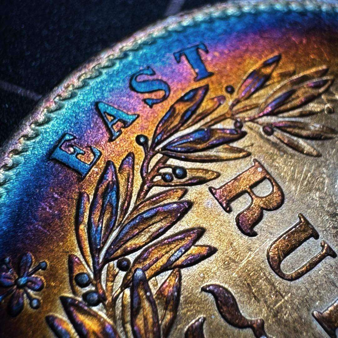 イギリス領インド 東インド会社 1840年 ビクトリア女王 1ルピー銀貨 未使用