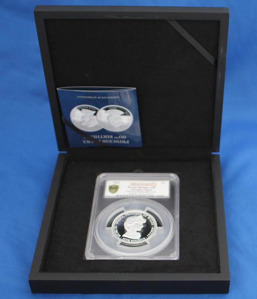 2021年アセンション島 ダイアナ妃生誕60周年2oz 銀貨 PCGS PR70