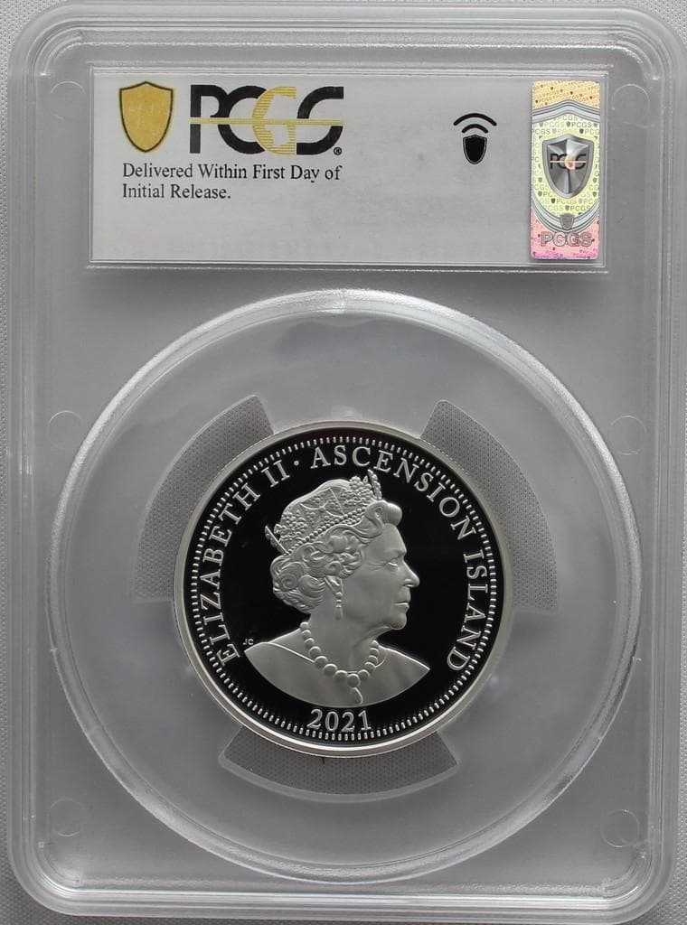 2021年アセンション島 ダイアナ妃生誕60周年2oz 銀貨 PCGS PR70