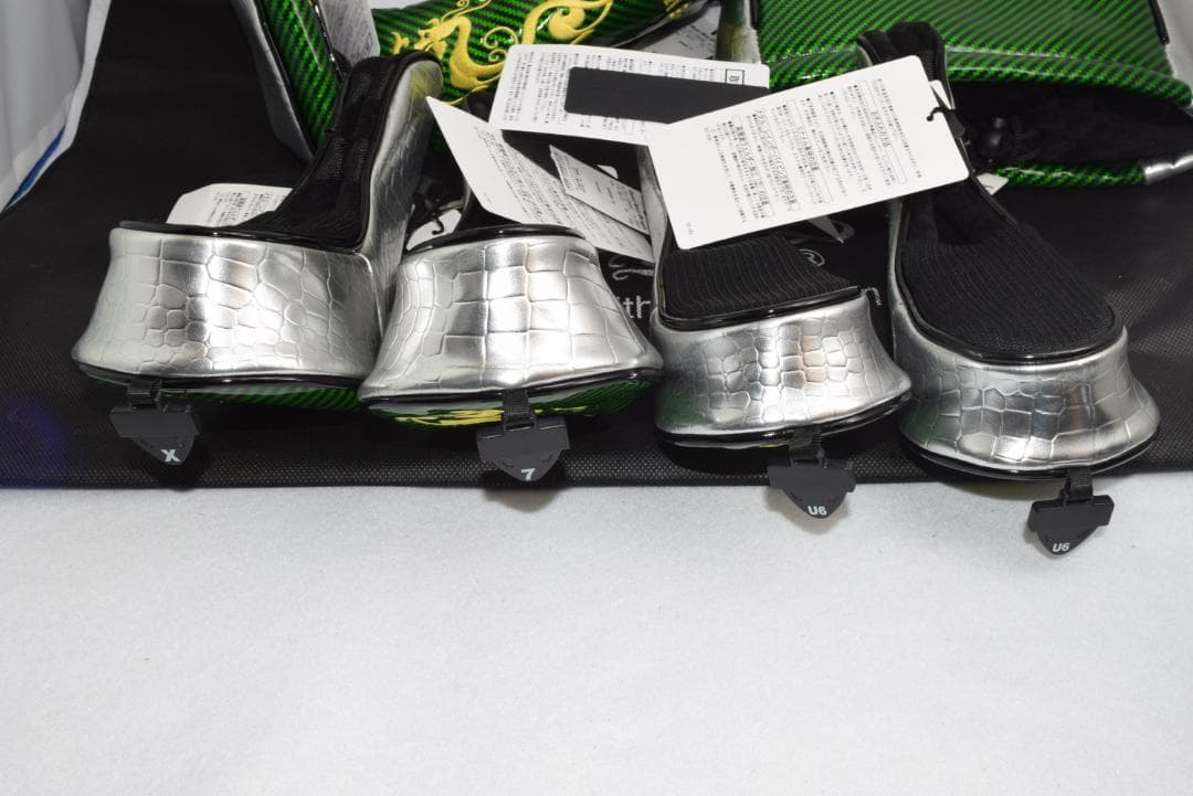 新品☆ダンスウィズドラゴン キャディバック＆ヘッドカバー７つセット☆定価17万円