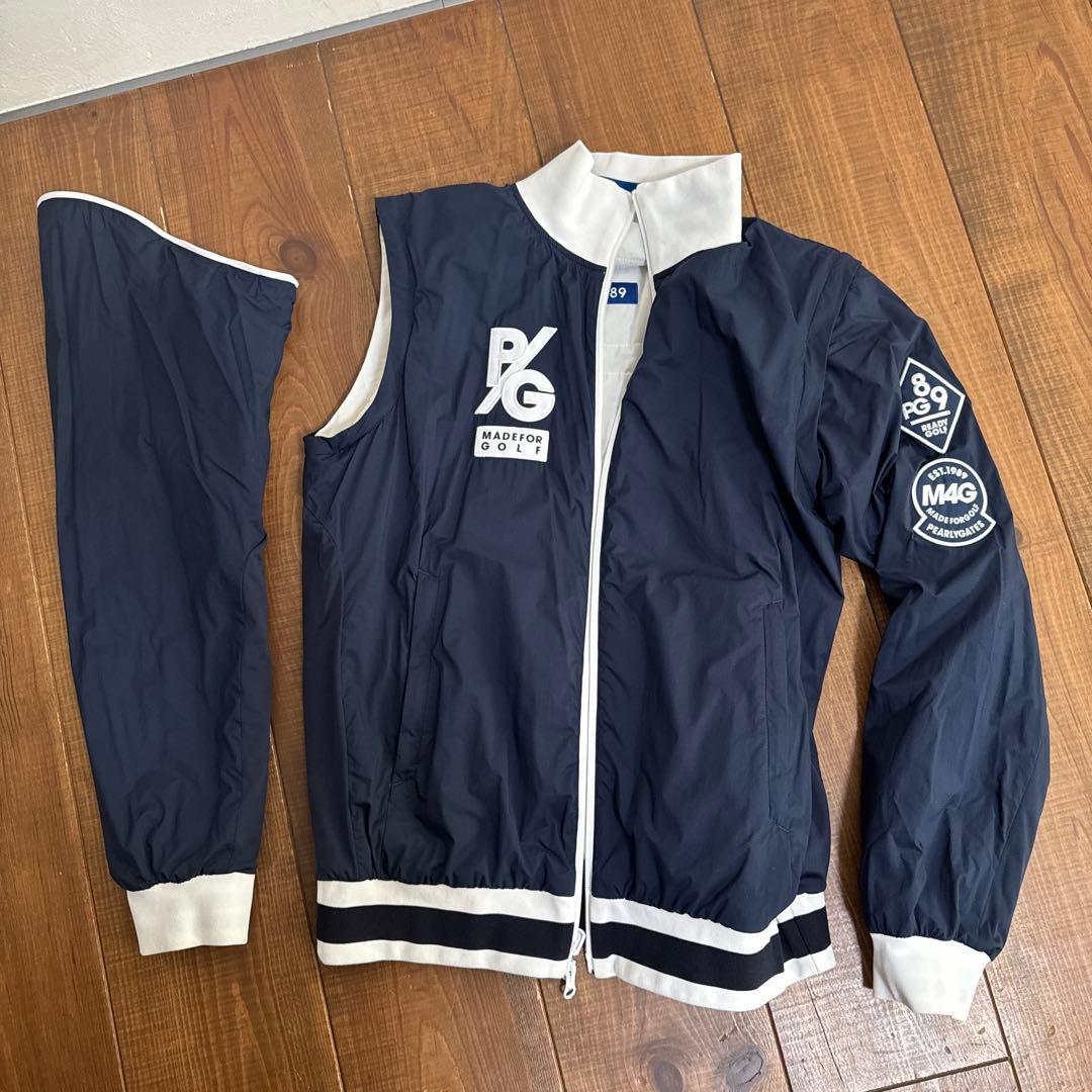 専用　パーリーゲイツ 中綿　リバーシブルブルゾン　4 ホワイト　ネイビー　ベスト