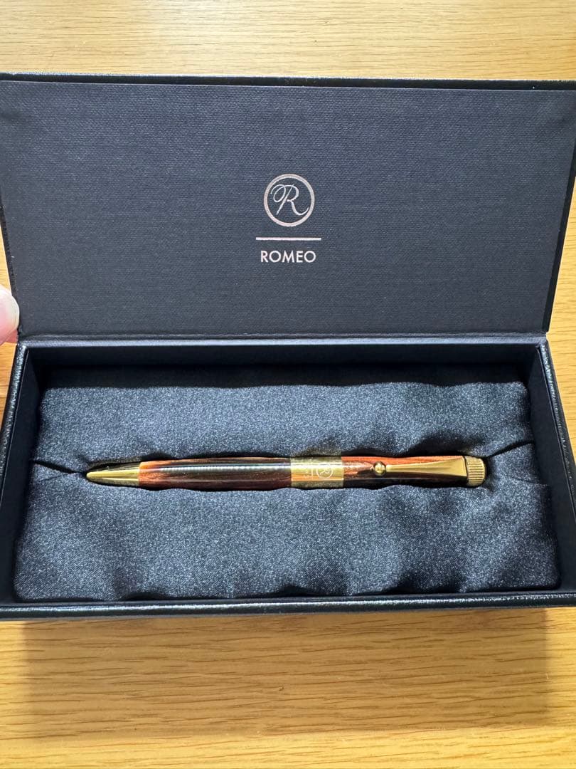ロメオno.3 オーリックアンバー&専用レザーペンケース