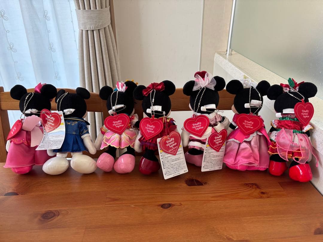 ディズニー トータリーミニーぬいぐるみバッチ巾着セットコンプリート