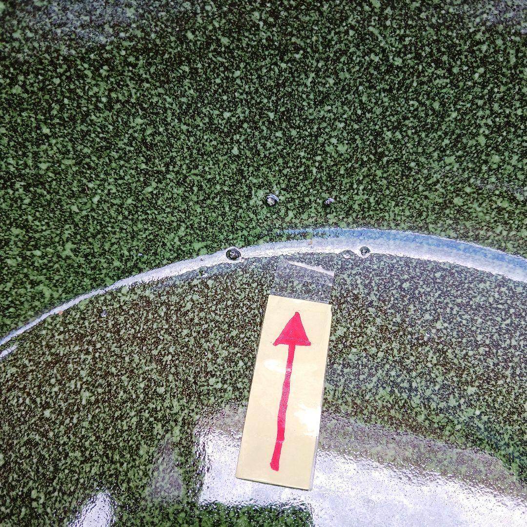 新品　∅50　陶器睡蓮鉢　特大　メダカ鉢　難有　エメラルドグリーン　緑黒　LBK