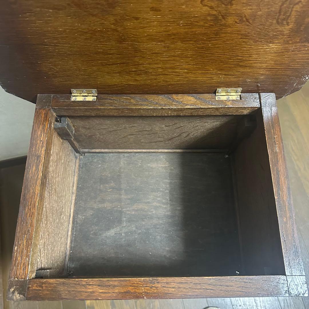 イギリス家具/アンティーク/サイドテーブル/天板開閉式/ 【最終処分2/3まで】