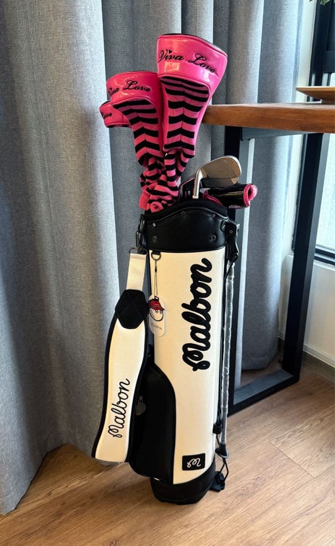 【即発送】マルボン ゴルフmalbon キャディバッグ 男女兼用3分割 ホワイト