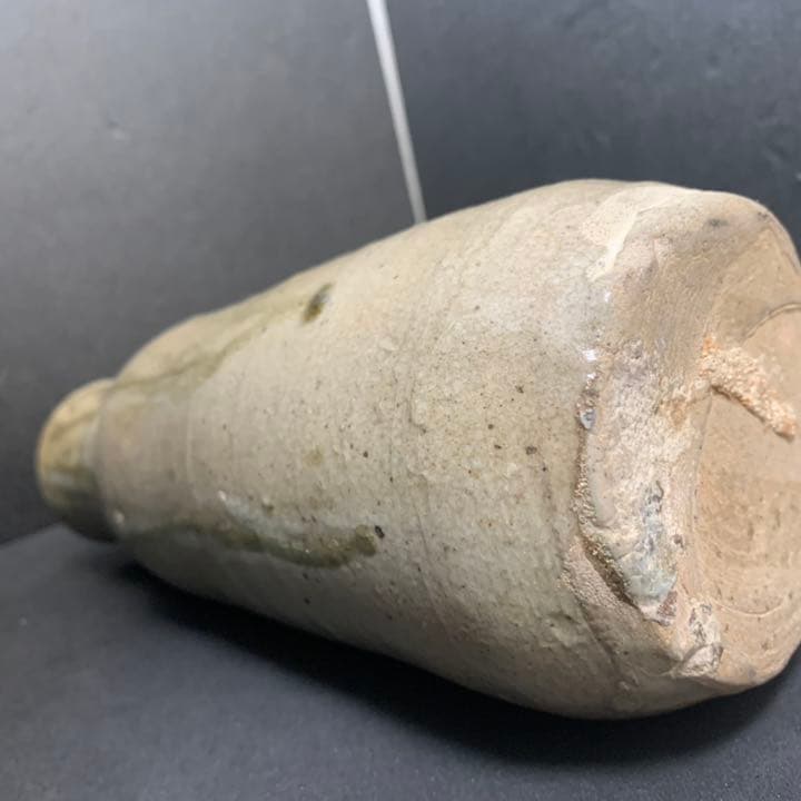 唐津焼　花入　花瓶　オブジェ　朝鮮唐津　唐津　流釉　時代　癒しグッズ