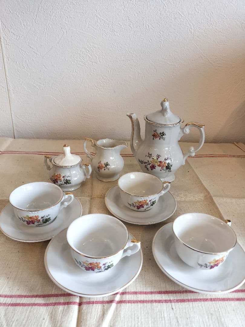 アンティーク　フランス　ビンテージ　陶器　ままごと　ディネットセット