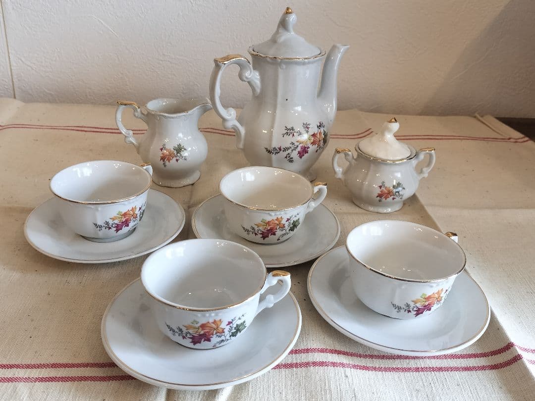 アンティーク　フランス　ビンテージ　陶器　ままごと　ディネットセット