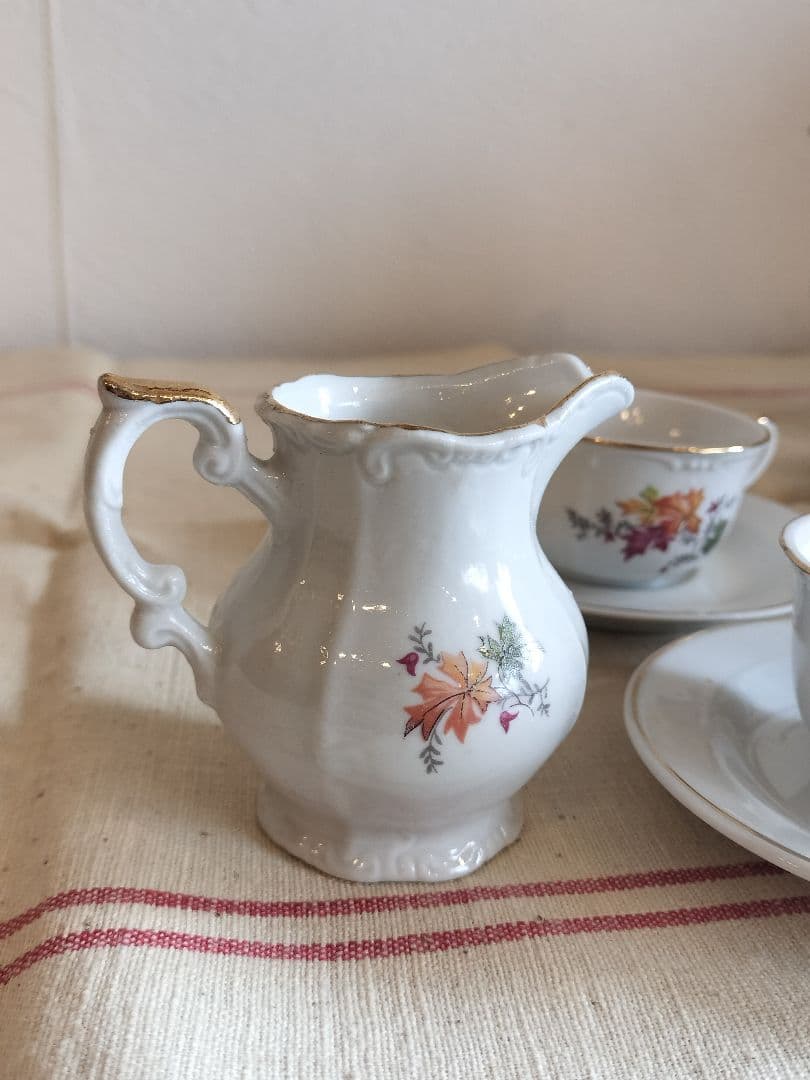 アンティーク　フランス　ビンテージ　陶器　ままごと　ディネットセット