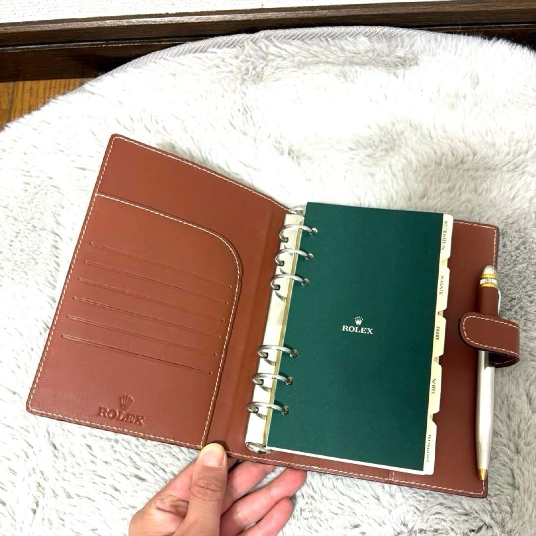 A*G様 未使用品　ROLEX レザー　手帳　スケジュール帳　キャメル　ブラウン