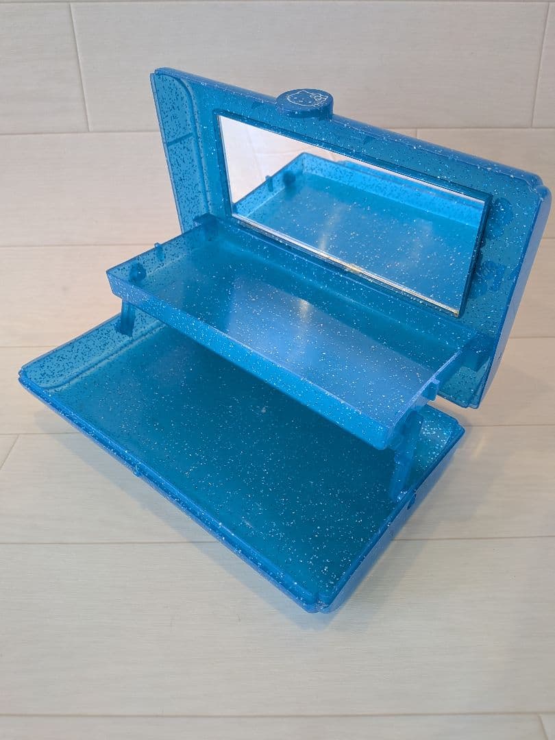 希少　ハローキティ　2段　ミラー付きBOX　収納　小物入れ　2000　エンジェル