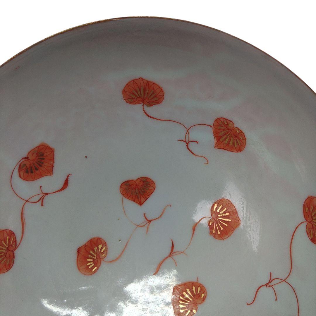 横浜　日光造 名工加藤湖三郎 金彩 卵殻手　 鳳凰唐草紋図鉢　明治美術　骨董品