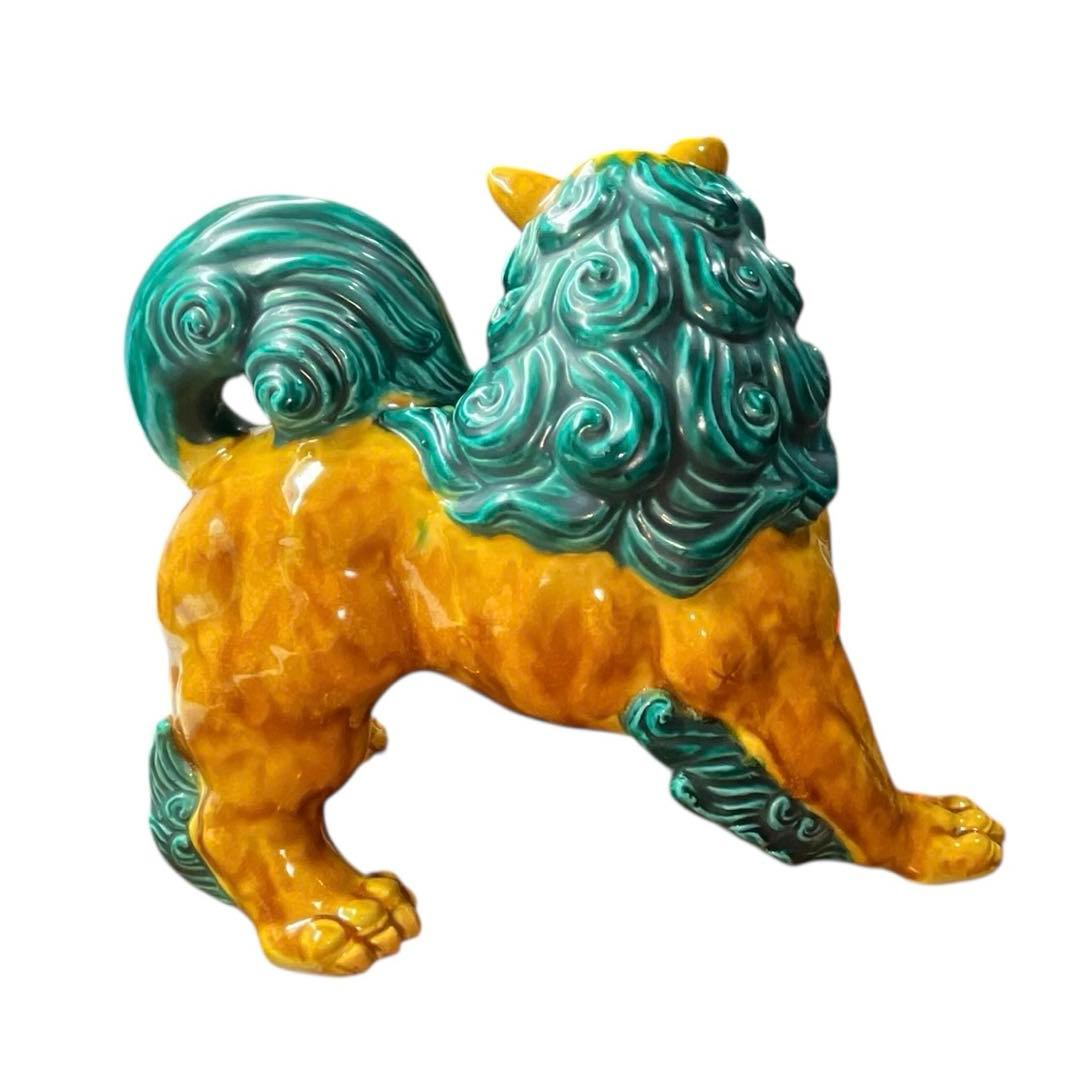 九谷焼 獅子置物 浅蔵五十吉作 五十吉陶窯造 共箱・略歴付