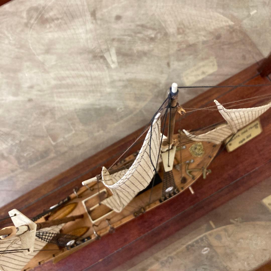 大型　木製船模型　ゴレタ・ドス・パロス　精密　模型　ビンテージ