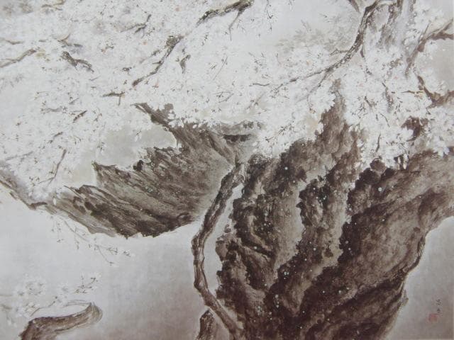 島田昌葉、【桜樹悠久】、希少な額装用画集より、美品、新品額装付