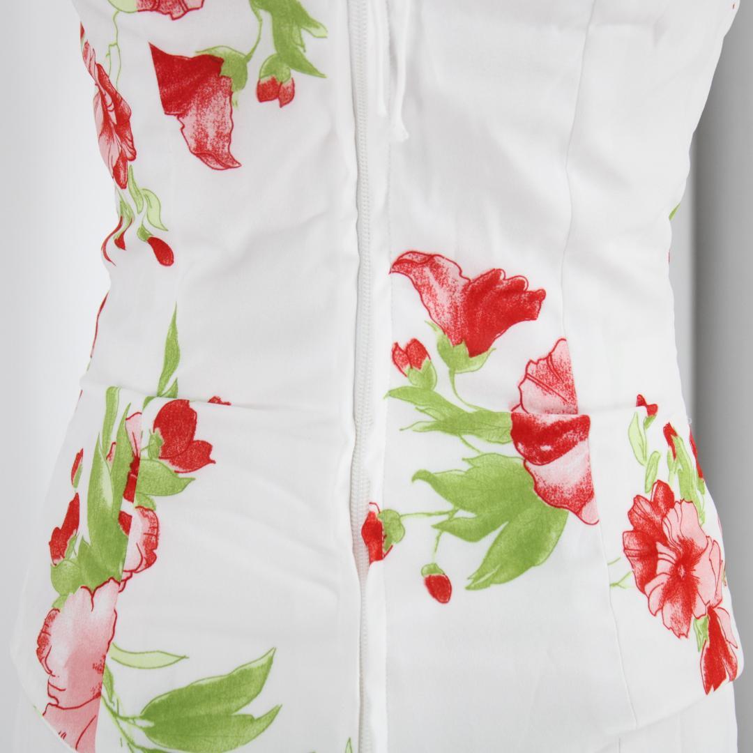 【フラメンコ衣装】ホワイト×豪華ボランテ 上下セット ツーピース セットアップ