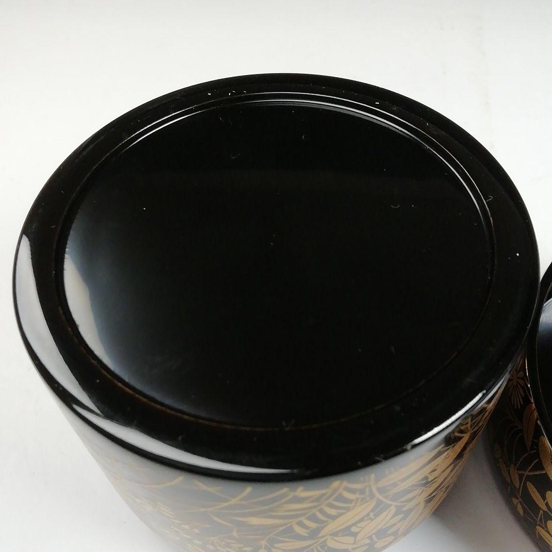 Ｗ１７７　茶器　『菊桐秋草蒔絵』『中谷秀斉 作』『棗』　共箱　茶道具