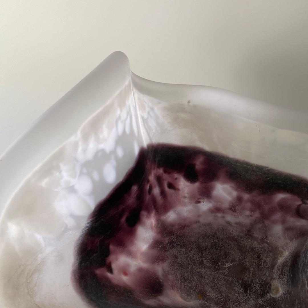 希少 36cm 藤田喬平 共箱付 自筆銘入り 花鉢 人間国宝 文化勲章 オブジェ