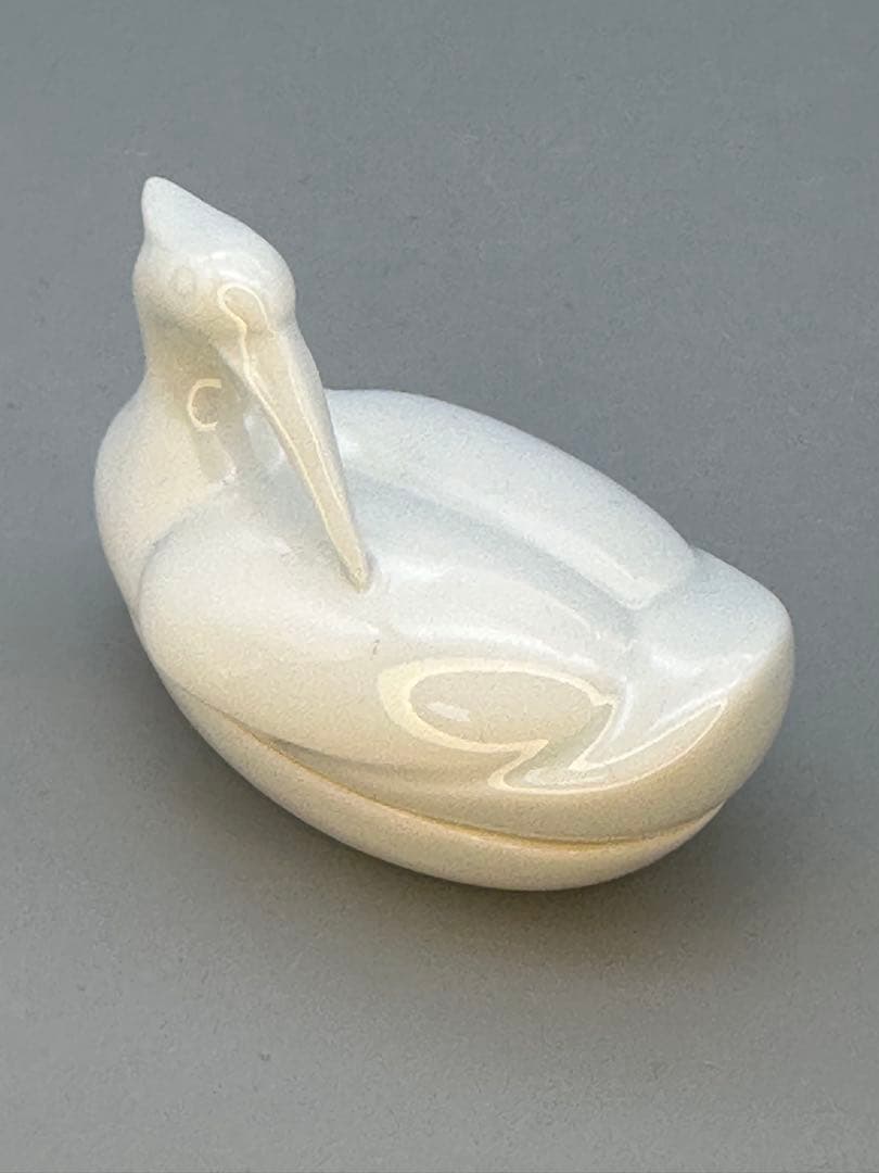 茶道具　香合　柿右衛門　白磁鷺