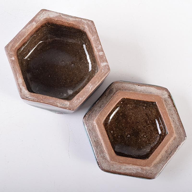 茶道具　河井貫次郎作　呉洲　八角盒子　香合　共箱　M　R8046