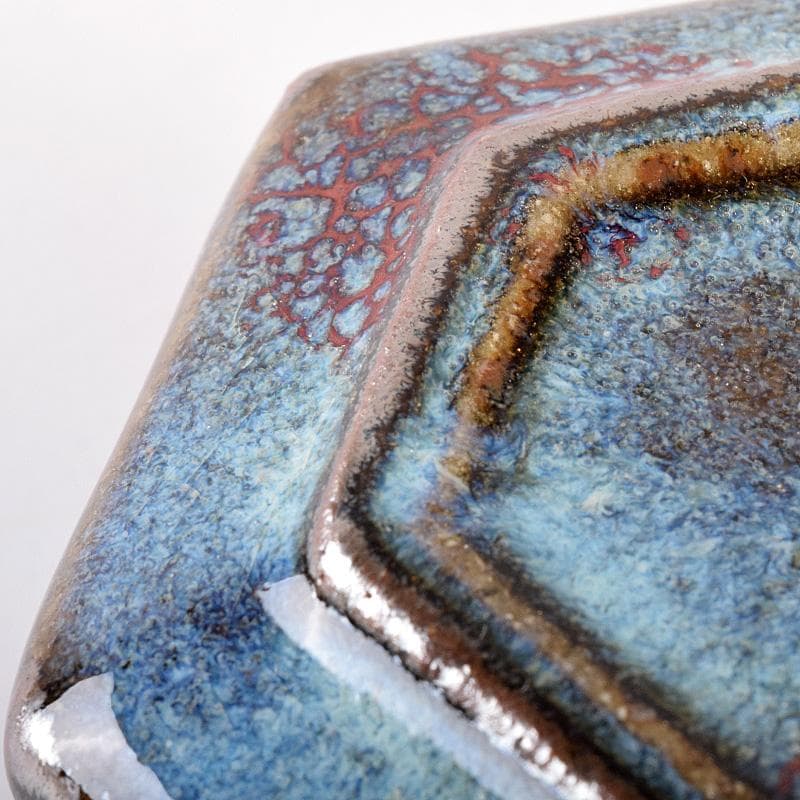 茶道具　河井貫次郎作　呉洲　八角盒子　香合　共箱　M　R8046