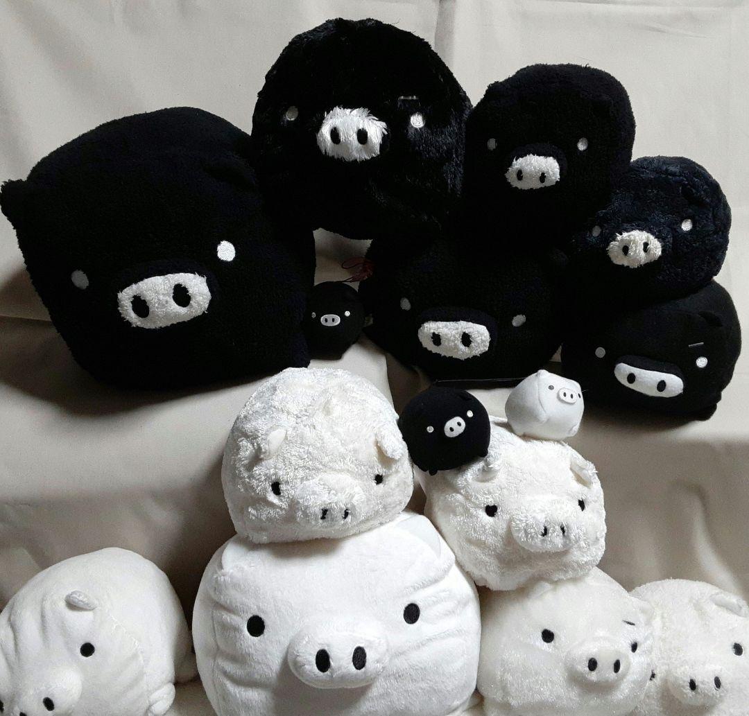 san-x モノクロブー ぬいぐるみセット もこもこ キラキラフリースXLBIG