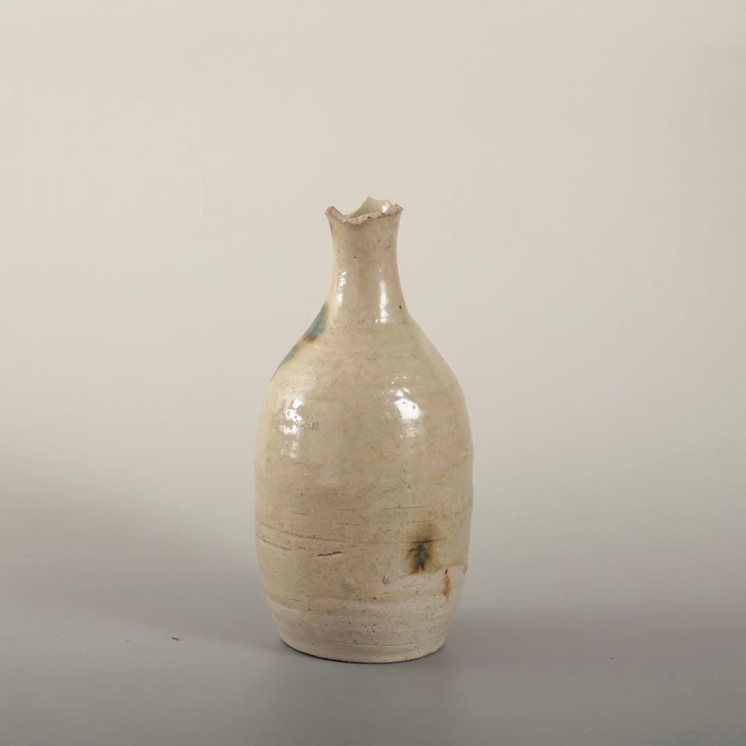 織部 黄瀬戸 美濃 緑釉掛け 徳利 古美術 古道具 酒器 アンティーク