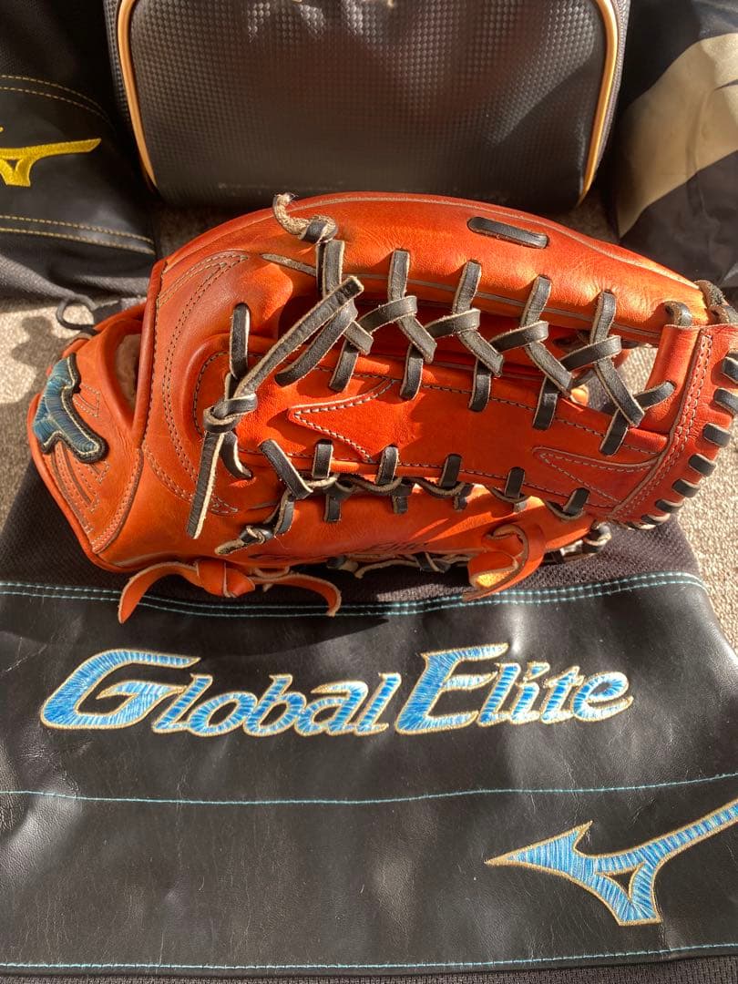 Global Elite 軟式グローブ オレンジ　ダイバーシティロゴ限定品