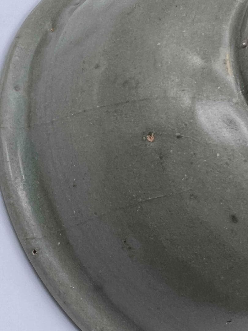 元時代　青磁　龍泉窯碗　青磁茶碗　唐物　古賞物　時代物　旧家蔵出し(D-57)