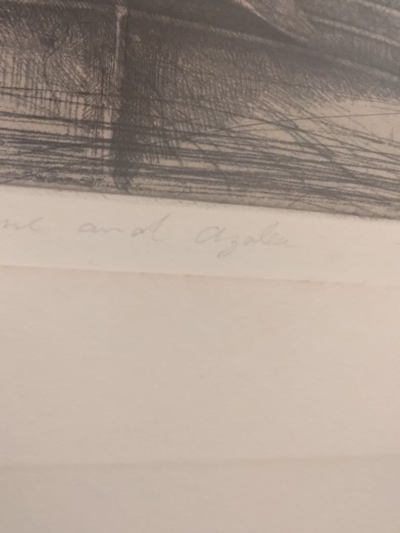 【真作】亀山知英　銅版画