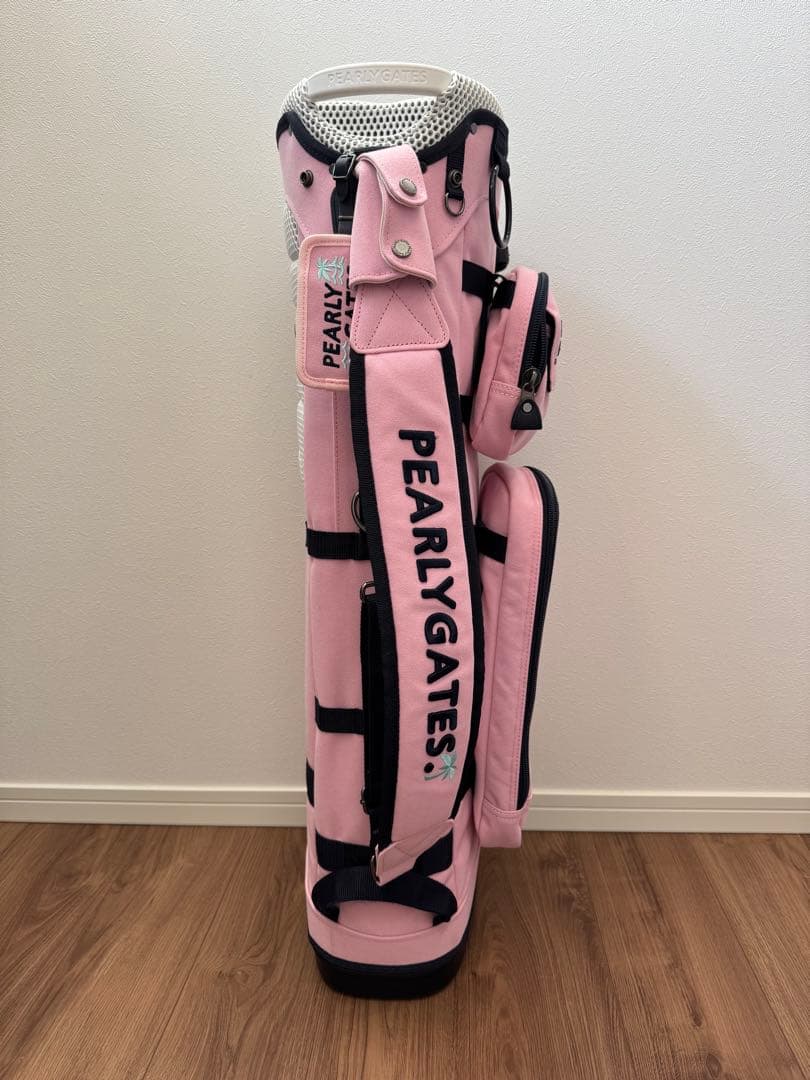 【中古】PEARLY GATES ピンク キャディバッグ、新品定価85800円