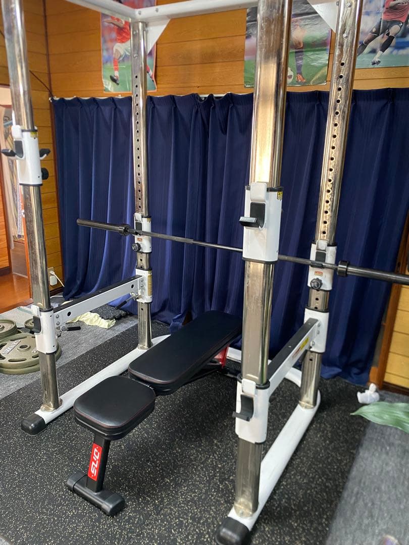 パワーラック IVANKOプレート125kg バーベルベンチ付き|引取限定