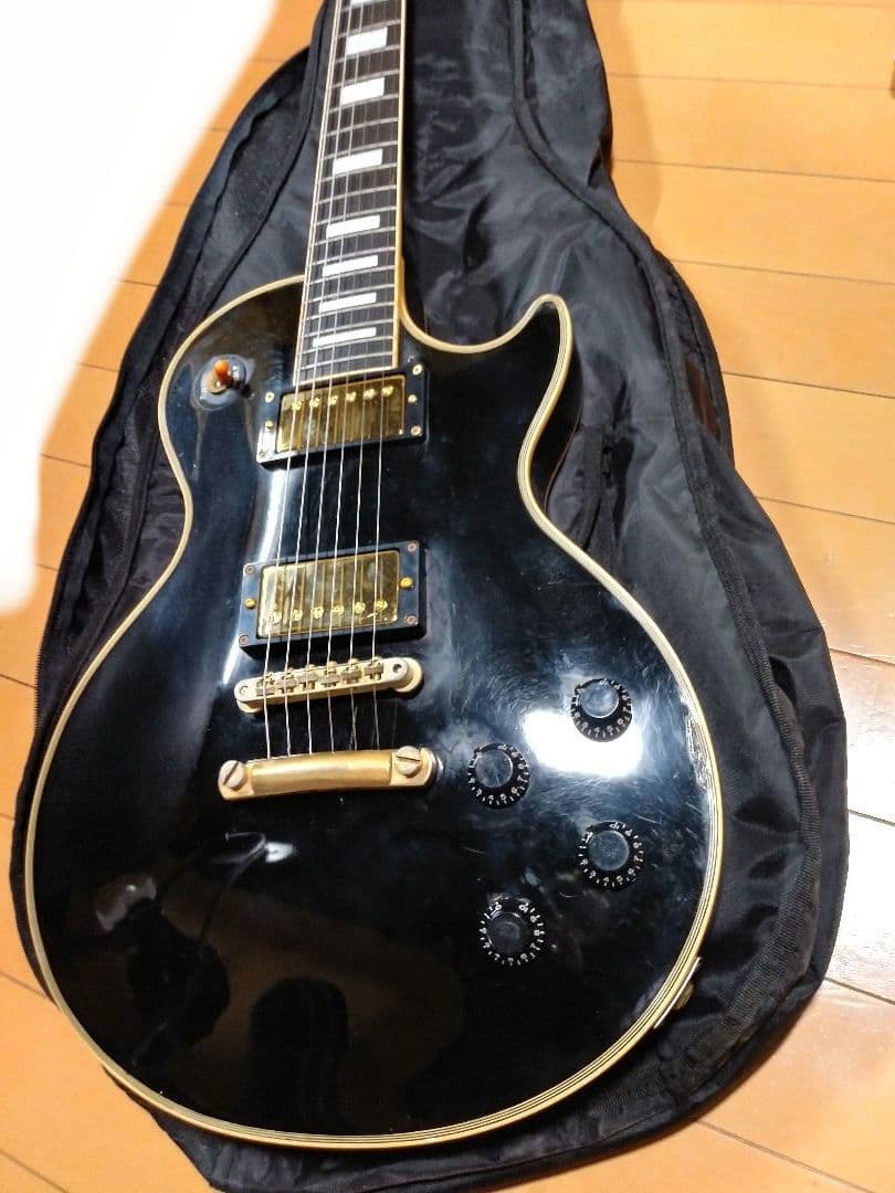 難あり　Burny バーニー　レスポールカスタムタイプ　イナズマインレイ