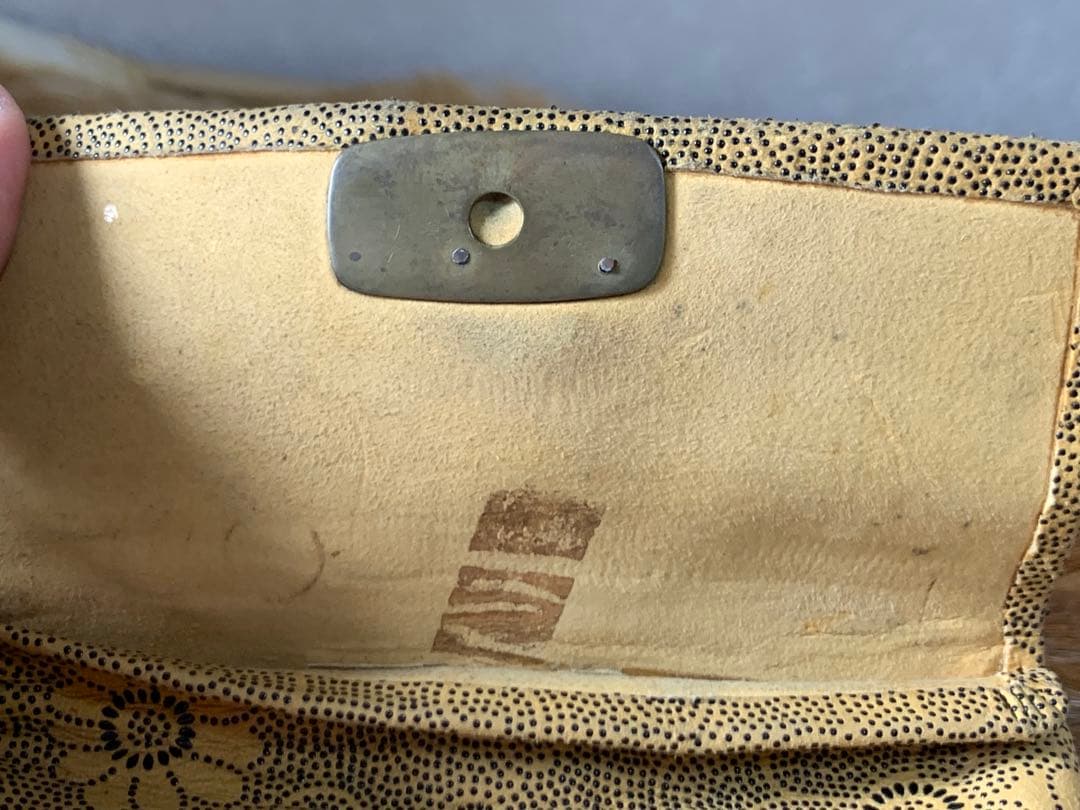 【提物・根付・印籠】煙草入れ＆キセル入れ かます 骨董 喫煙具 煙管 鹿皮