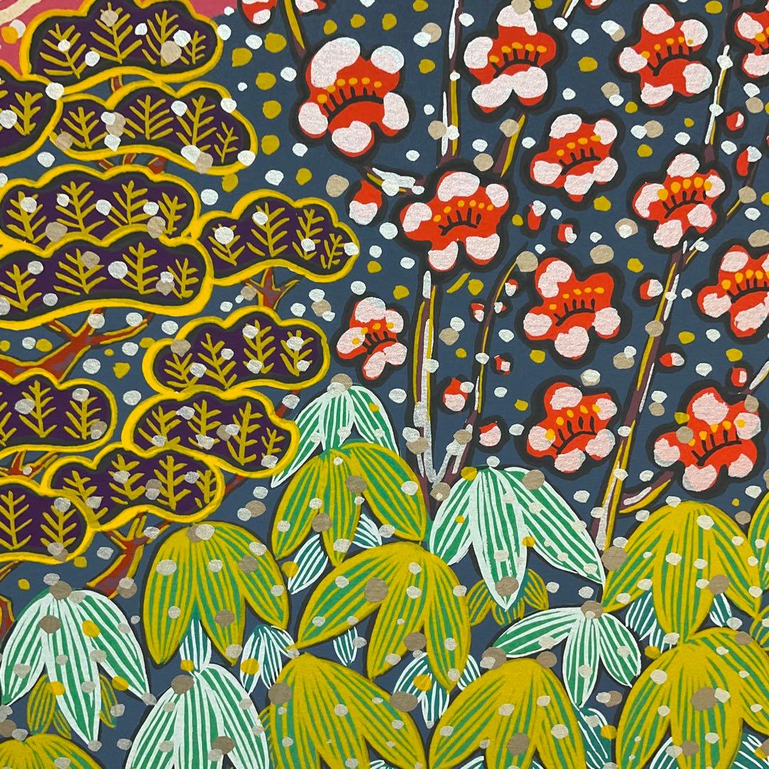 絵画・額縁・版画・志摩欣哉・シルクスクリーン・朱不二・美術品・インテリア・雑貨